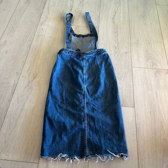 Black label high rise button front overalls skirt size s - Picture 5 of 7